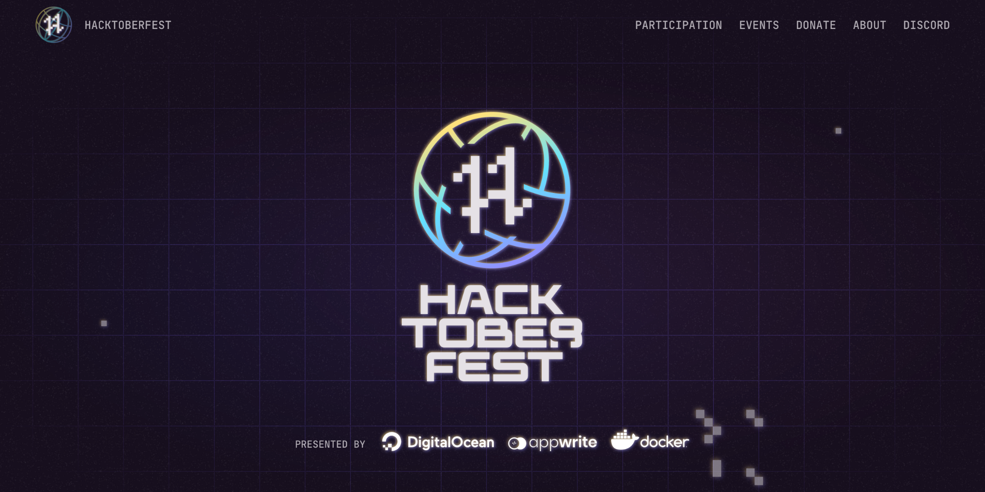 Hacktoberfest website landing page